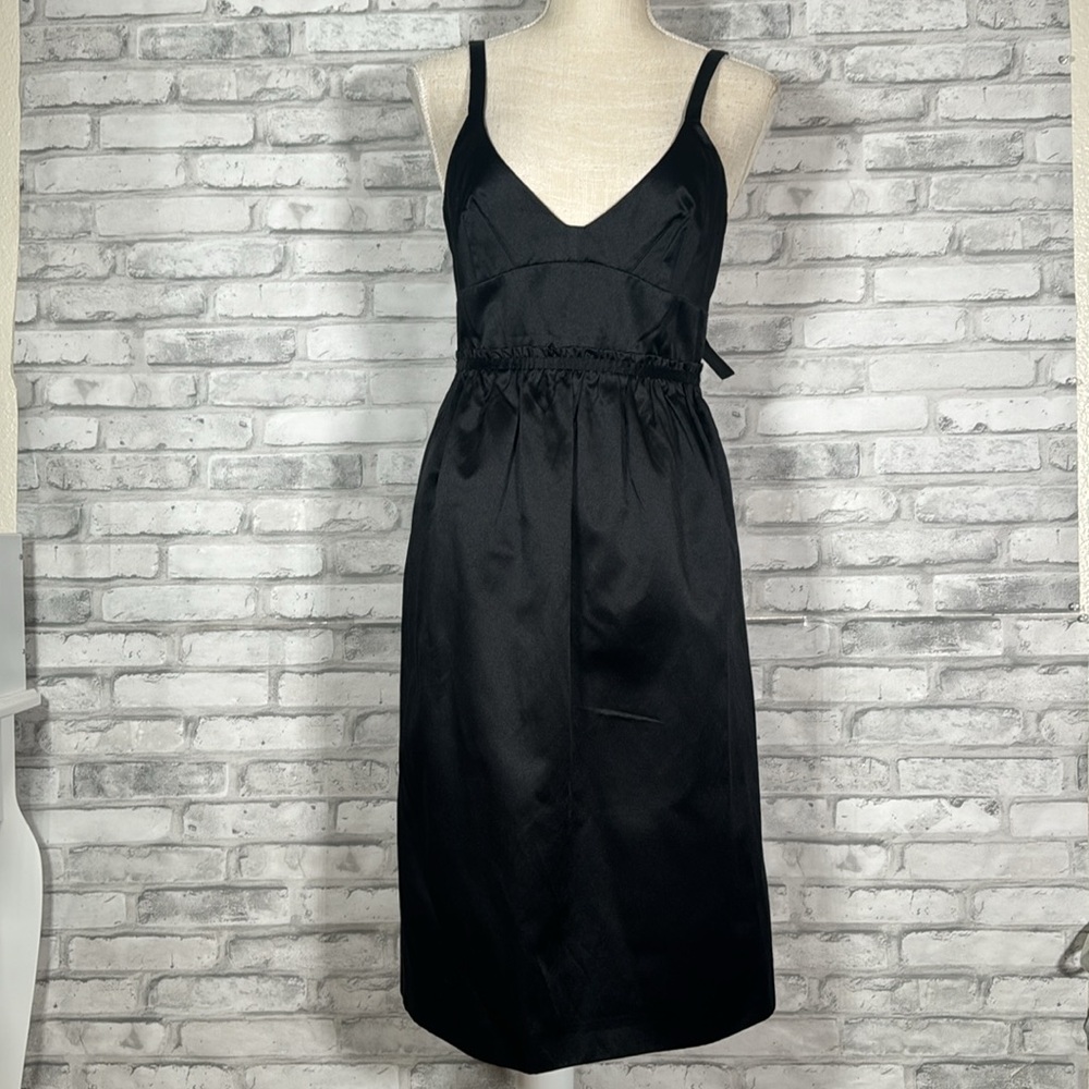 French Connection Black Satin Cocktail Party Dress
